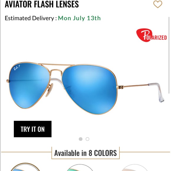 Ray-Ban Polarized Aviator **WORN ONCE**